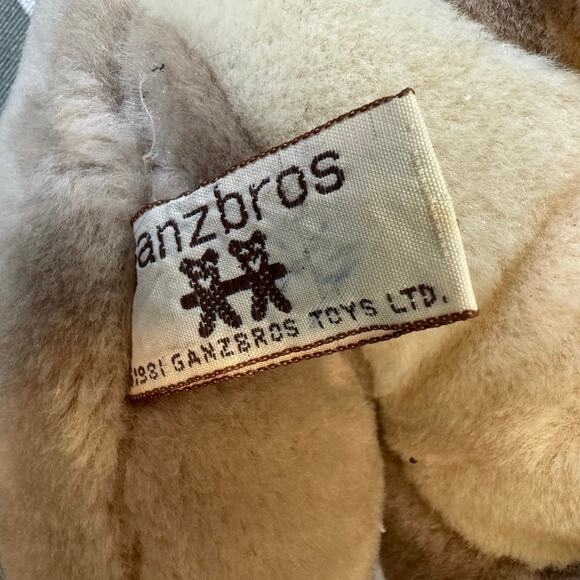 Ganz Vintage Wrinkles 1981 Dog Plush Toy Stuffed Animal Medium Brown 10" Puppy - Picture 7 of 12